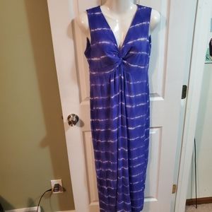 Purple tie dye maxi dress